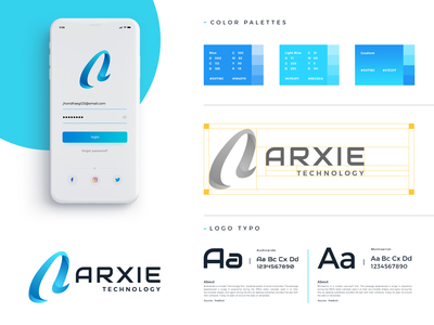 Arxie Technology的标志设计|品牌推广(Logo Design for Arxie Technology | Branding)