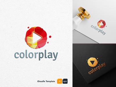 彩色游戏标志(Color Play Logo)