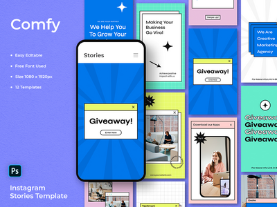 Comfy - 创意营销 Instagram 故事模板(Comfy - Creative Marketing Instagram Stories Template)