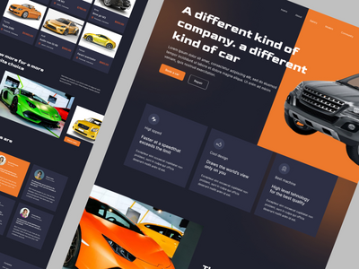 汽车登陆页面设计(car landing page design)