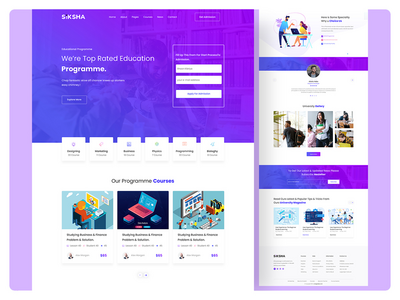创意在线教育登陆页面(Creative Online Education Landing Page)