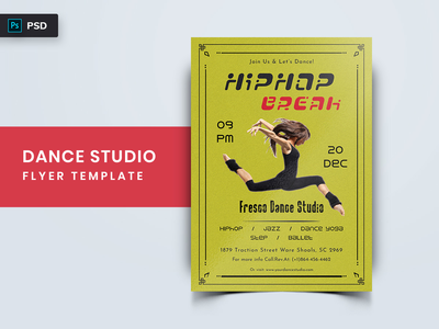 舞会传单模板-08(Dance Party Flyer Template-08)