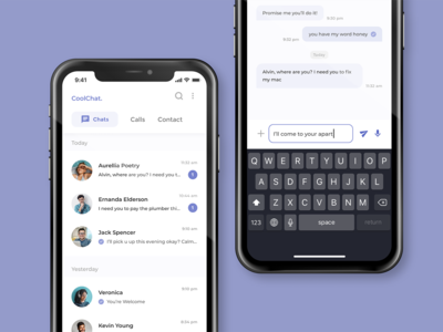 聊天消息应用程序屏幕(Chat Messaging App Screen)
