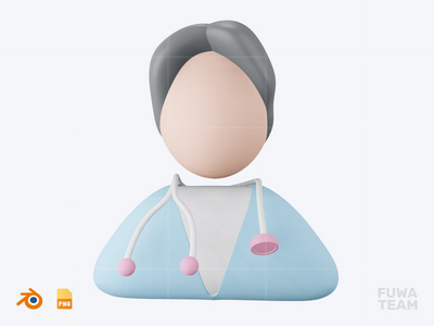 医生 - 3D 医疗健康图标包（正面）(Doctor - 3D Medical Health icon pack (front))