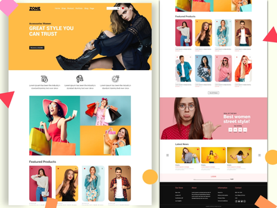 电子商务在线购物登陆页面模板设计(eCommerce Online Shopping Landing Page Template Design)