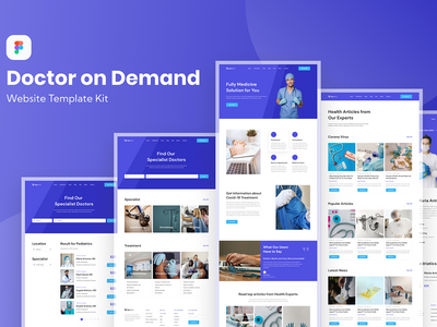 医生点播网站模板(Doctor On Demand Website Template)