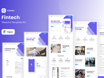 宽酷金融科技公司网站模板(Cuanku Fintech Company Website Template)