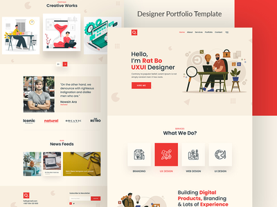 设计师作品集模板设计(Designer Portfolio Template Design)