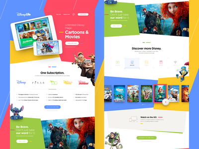 迪士尼生活登陆页面(Disney life Landing Page)