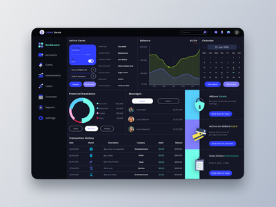 LIONY 银行仪表板 UI - T(LIONY Bank Dashboard UI - T)