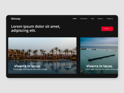 度假村网页登陆页面深色(Resort Web Landing Page Dark)