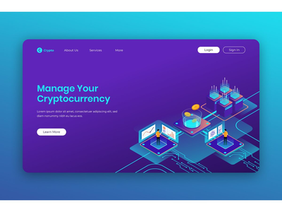 等距登陆页面(Isometric Landing Page)