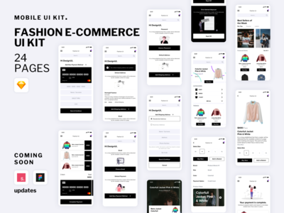 时尚电商 UI 套件 [iPhone XS](Fashion E-Commerce UI Kit [iPhone XS])