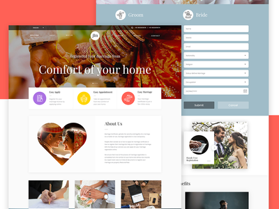 只是婚姻-一页婚姻 Beuro 网站(Just Marriage - One Page Marriage Beuro Website)