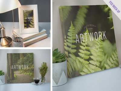 画布和框架样机(Canvas and Frames Mockup)