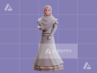 3d 婚礼新娘人物插画(3d wedding bride character illustration)