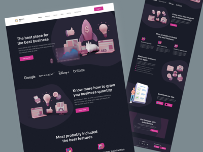 商业网站登陆页面(Business Website Landing Page)