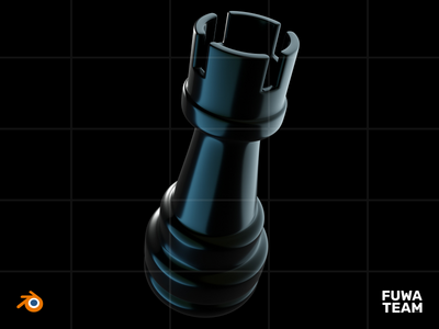 3D 国际象棋游戏在黑暗插图包中发光 - Rook(3D Chess game glow in the dark illustration pack - Rook)