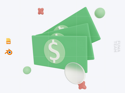 现金 - 3D 电子商务图标包(Cash - 3D Ecommerce Icon Pack)