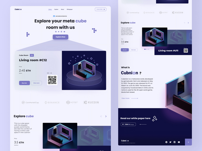 Cubnion - NFT 市场登陆页面(Cubnion - NFT Marketplace Landing Page)
