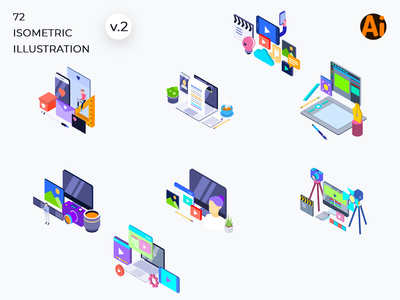 72 等轴测图第 2 部分(72 Isometric Illustration Part 2)