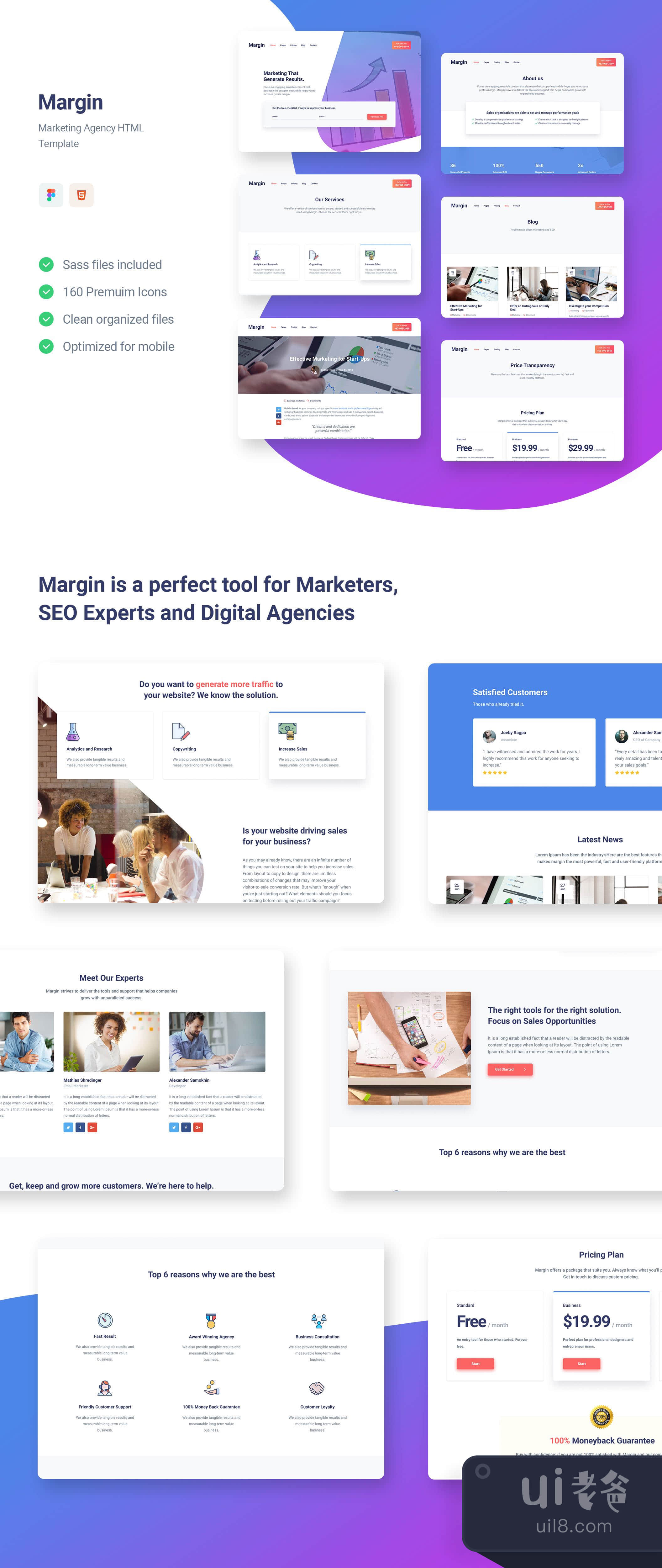 Margin - 营销SEO数字机构HTML模板 ( Margin - Marketing SEO插图