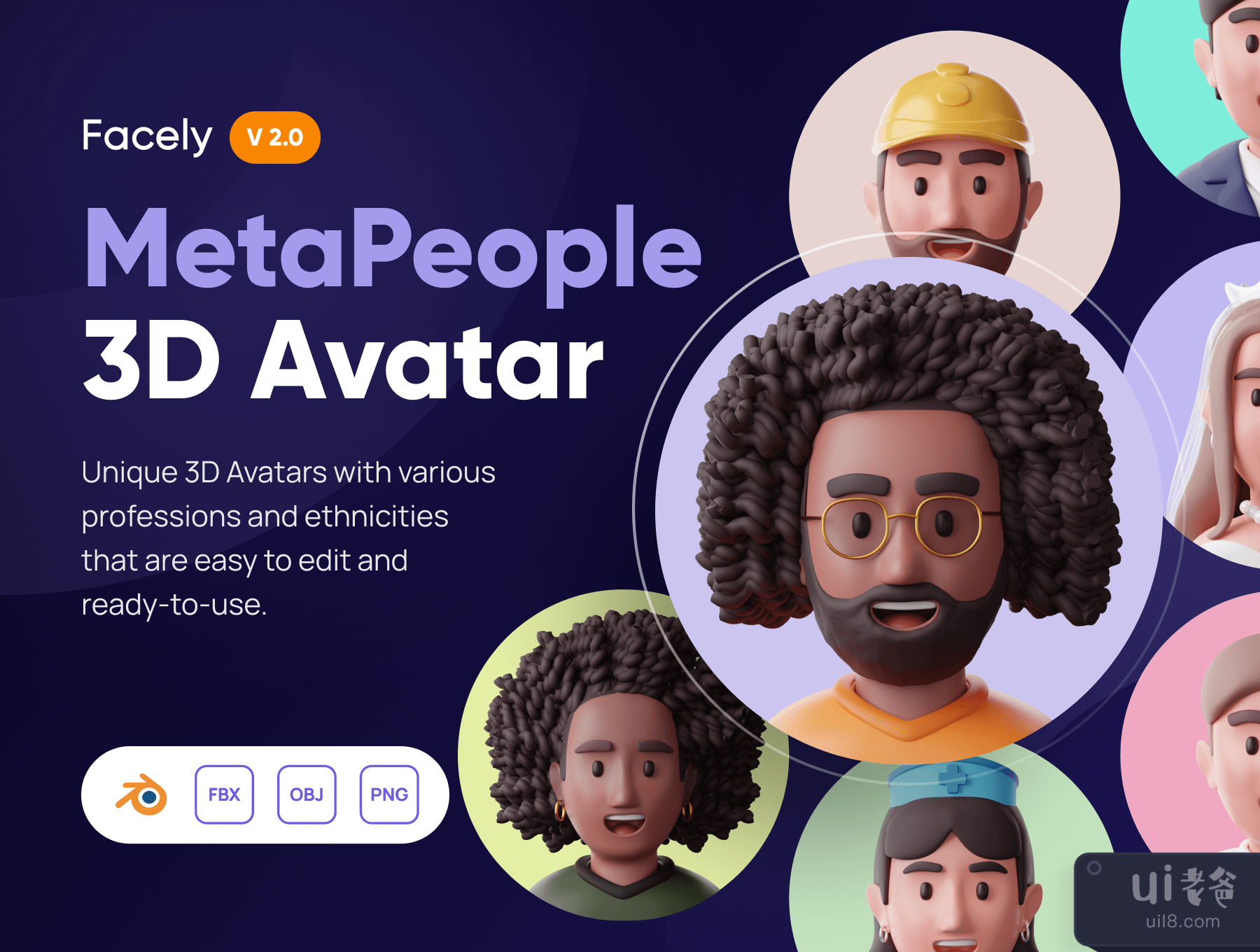 Facely v2 - Metapeople 3D头像 (Facely v2 - Metapeople 3D Avatar)插图