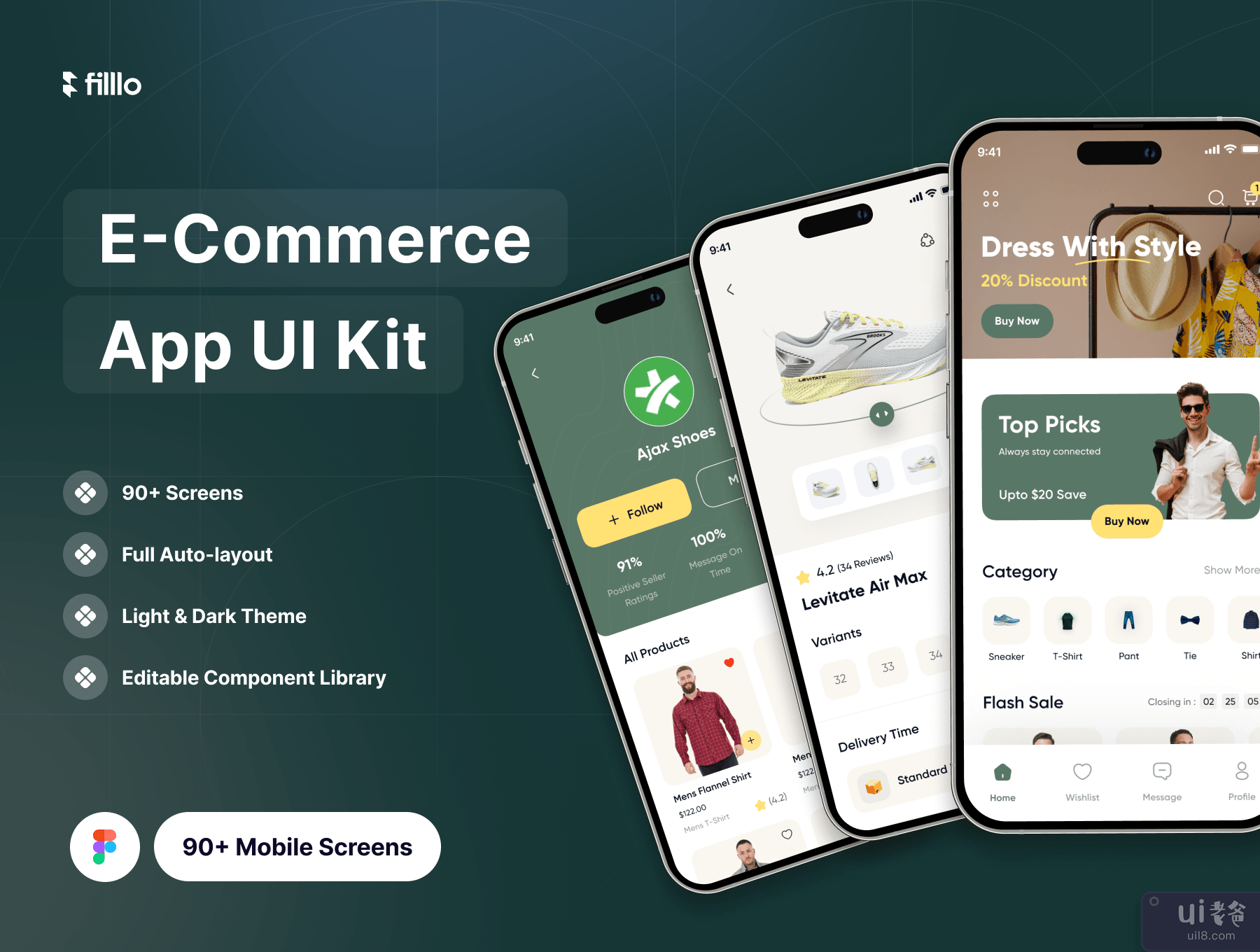 Filllo 电子商务应用程序 UI 工具包 (Filllo E-commerce App UI Kit)插图7