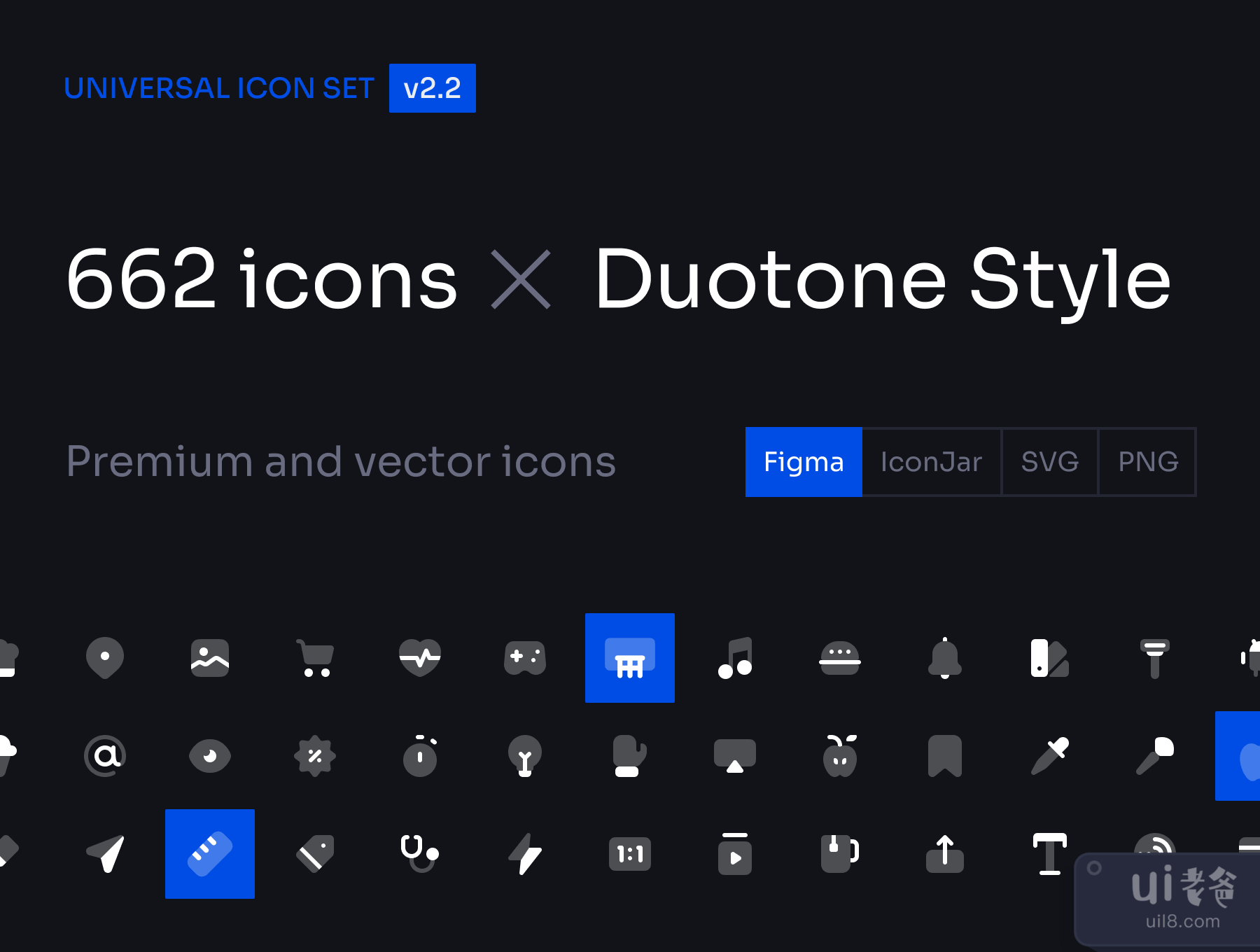 通用图标集双色调风格-更新 (Universal Icon Set Duotone Style)插图