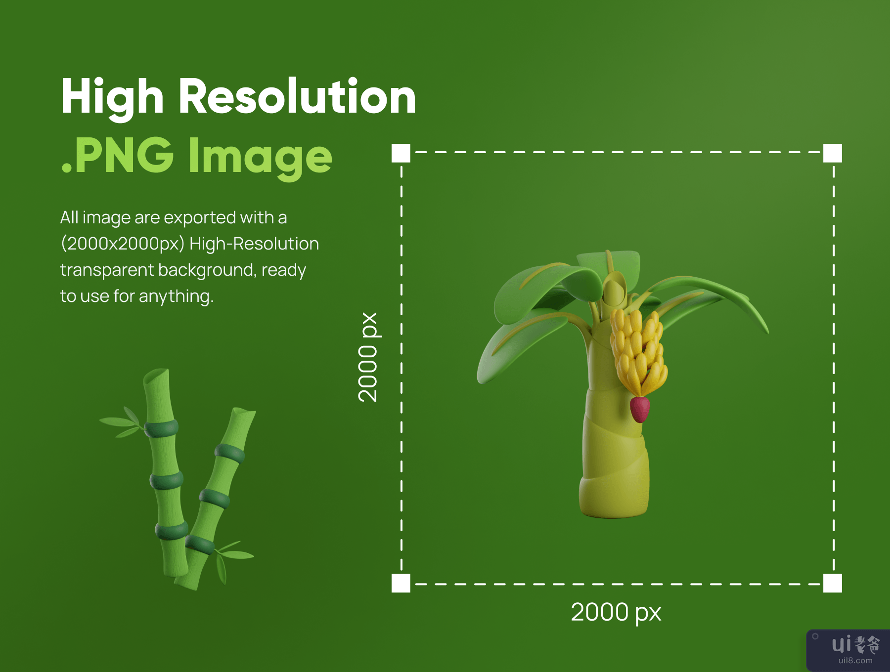 Treeby - 树和植物 3D 图标集 (Treeby - Tree & Plant 3D Icon Set)插图4