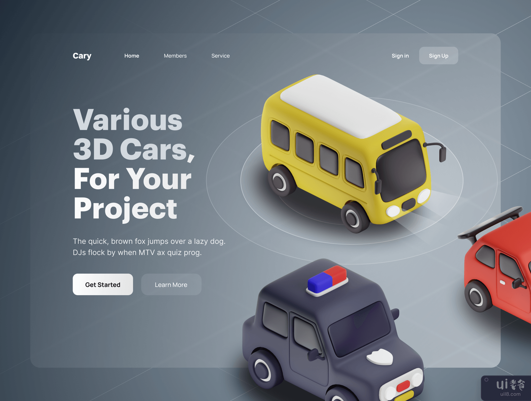 Carly - 汽车和交通工具 3D 图标集 (Carly - Car & Vehicle 3D Icon Set)插图2