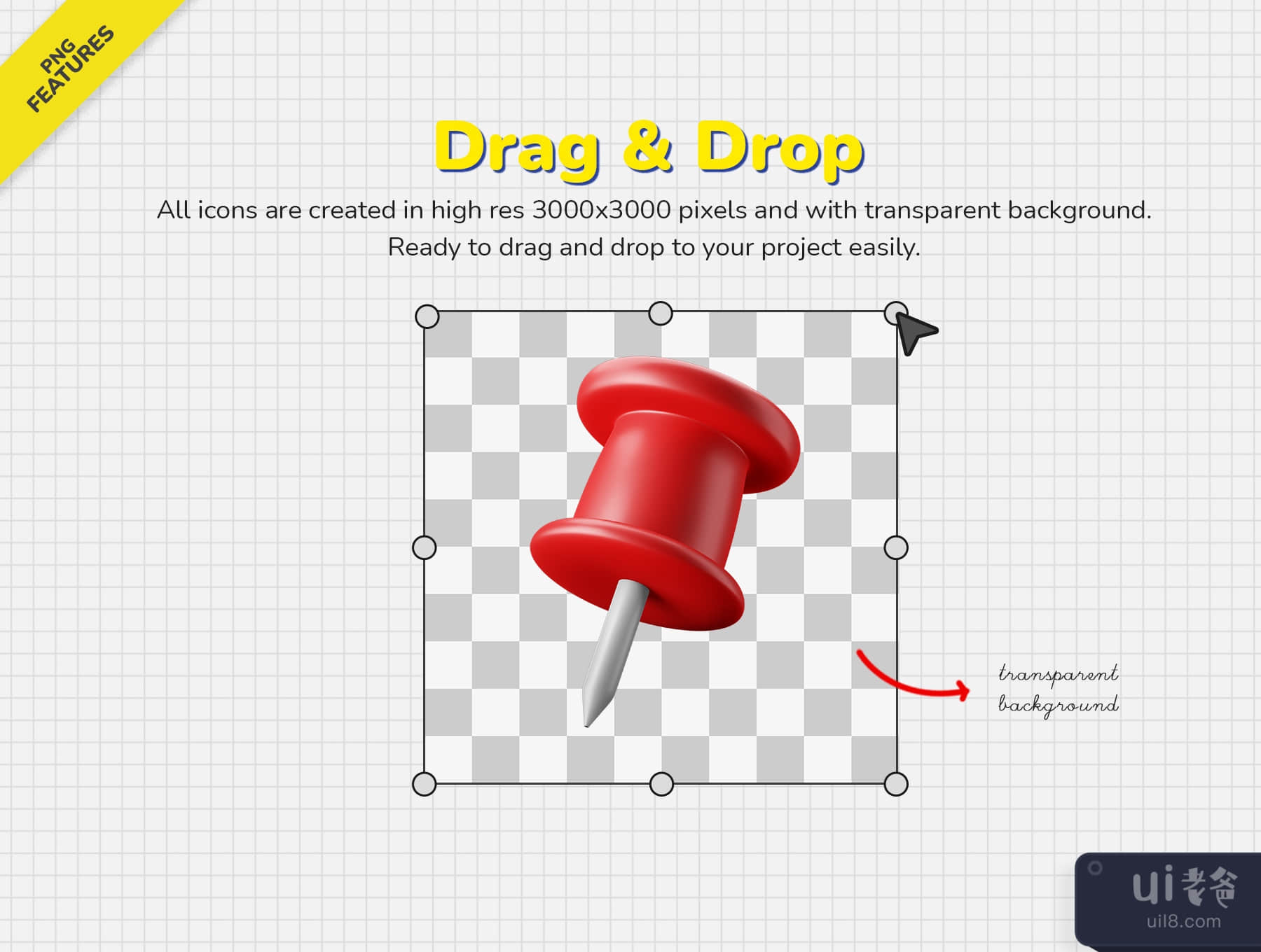 3D图标集--教育文具主题 (3D Icon Set - Education Stationery Theme)插图5