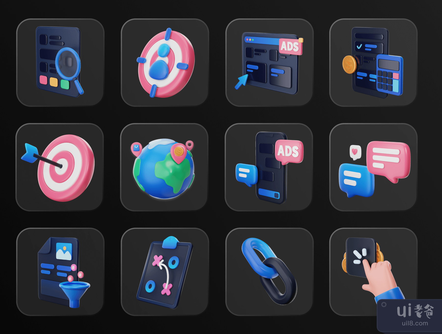 Icon Sets,3d,blend,市场,png,Figma