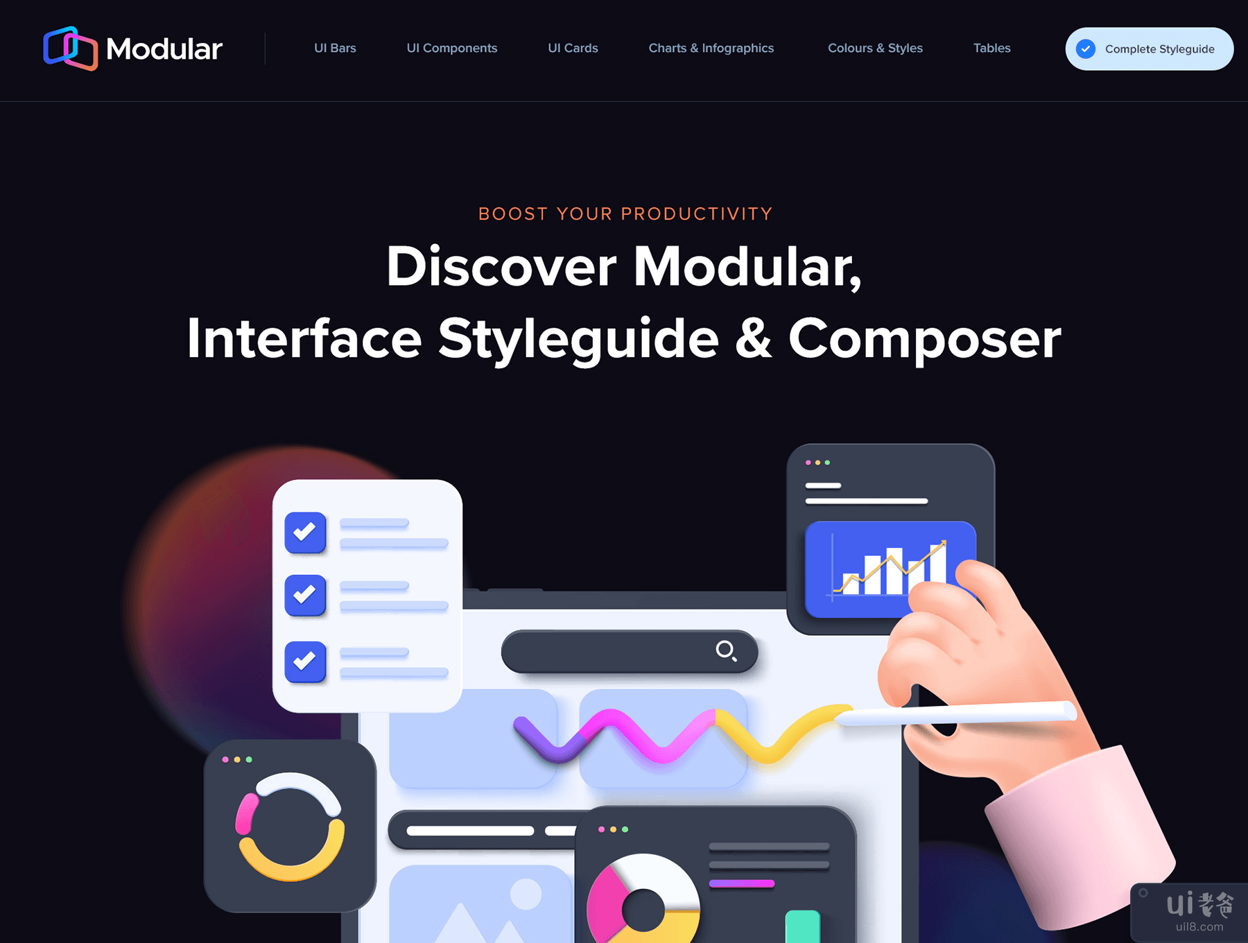 模块化 - 用户界面风格指南和合成器 (Modular - UI Styleguide & Composer)插图