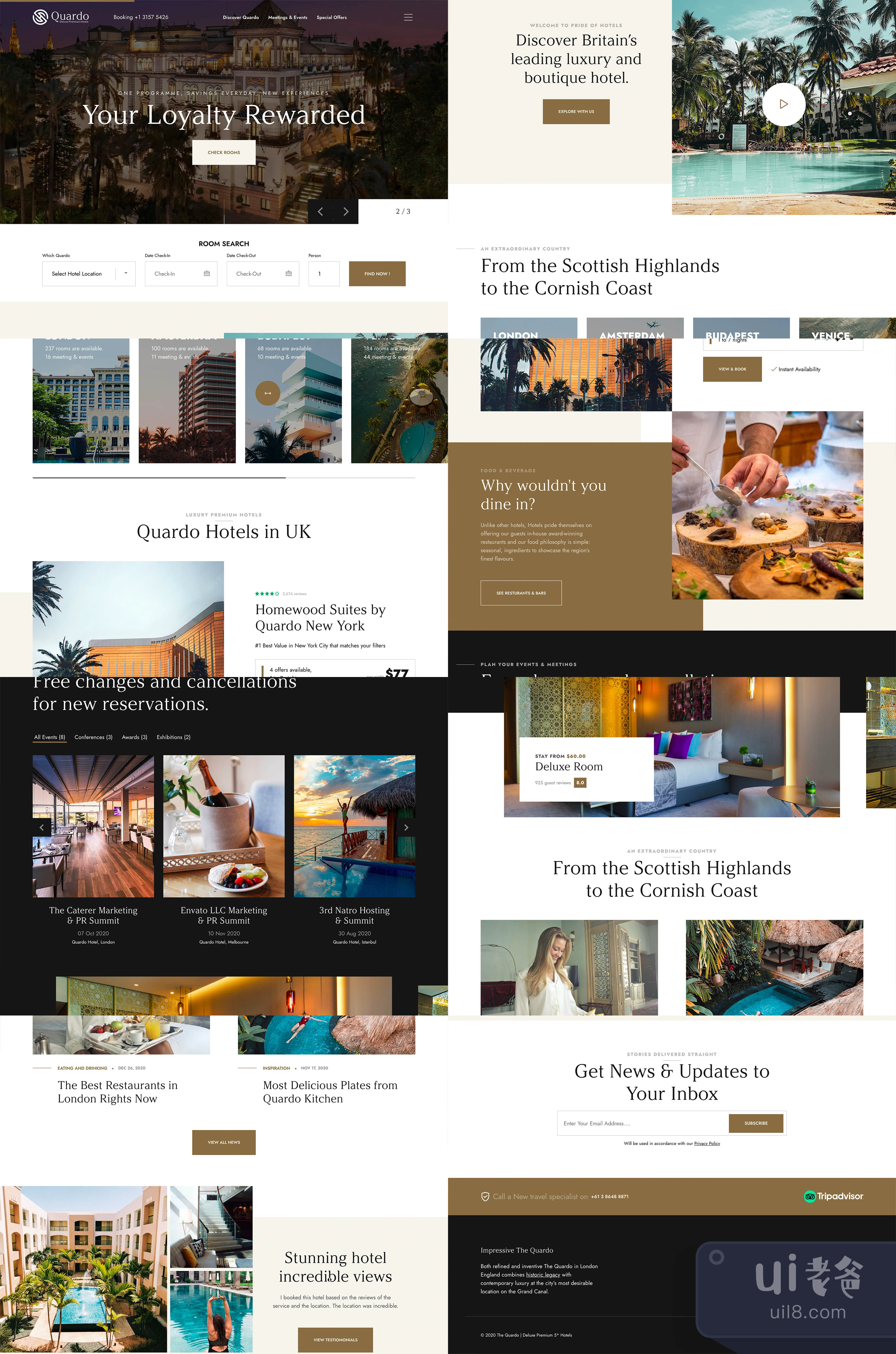 Quardo豪华酒店WordPress主题 (Quardo Deluxe Hotels WordPr插图1
