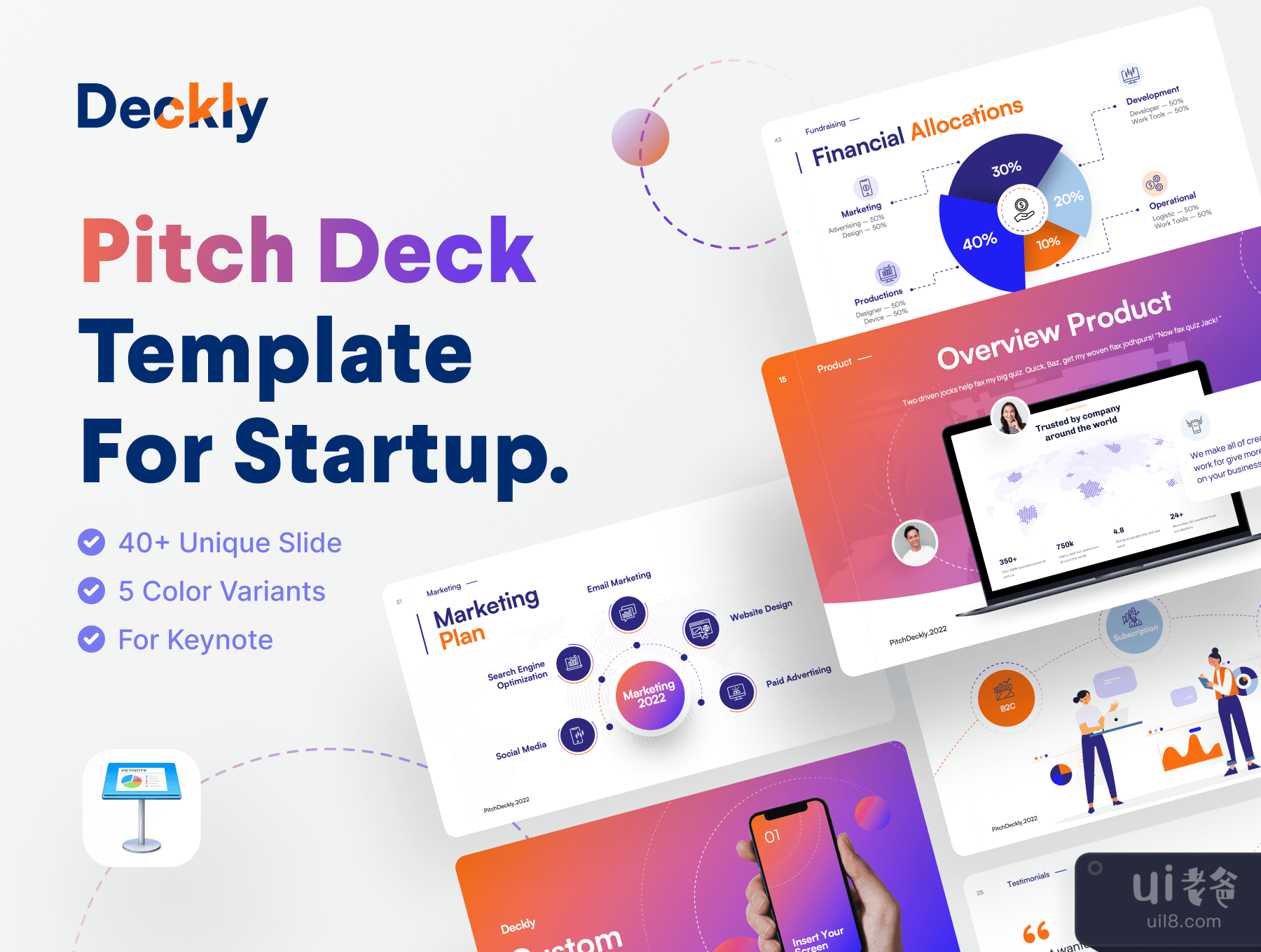 Deckly – Pitch Deck Keynote Presentation Template (Deckly – Pitch Deck Keynote Presentation Template)插图6