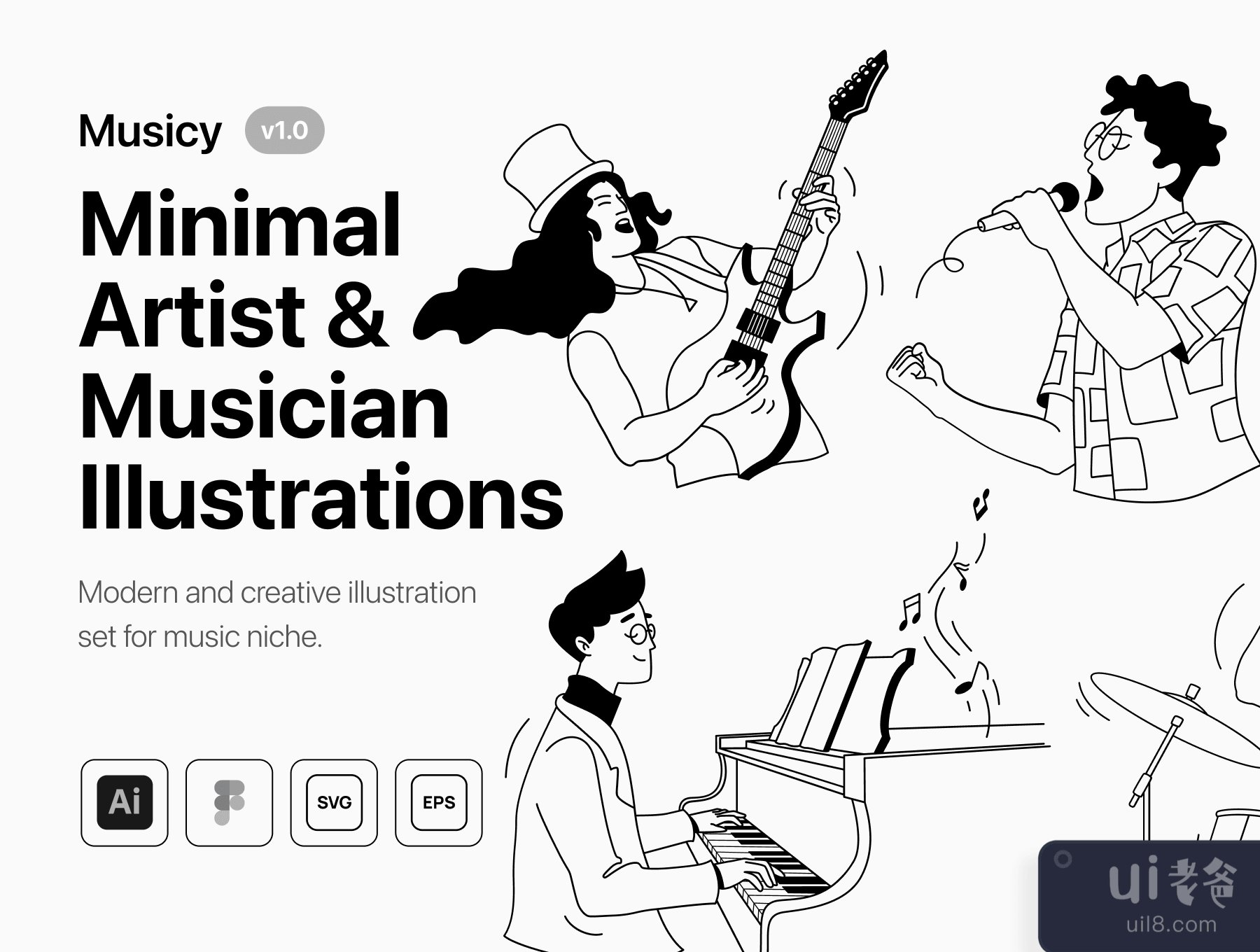 Musicy - 艺术家 - 音乐家插图 (Musicy - Artist - Musician Illustrations)插图