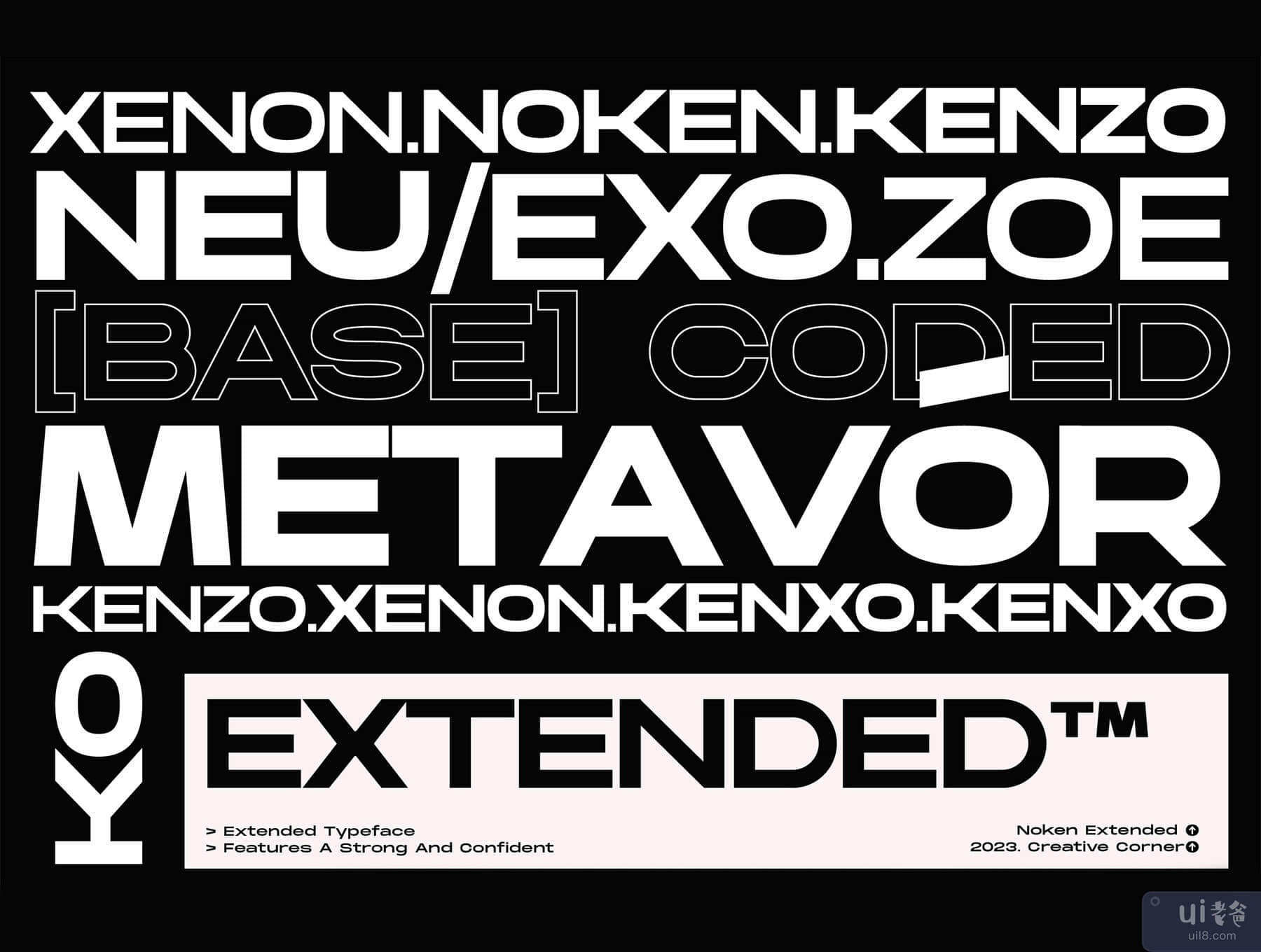 Noken Extended - 多功能字体 (Noken Extended - Versatile Typeface)插图9