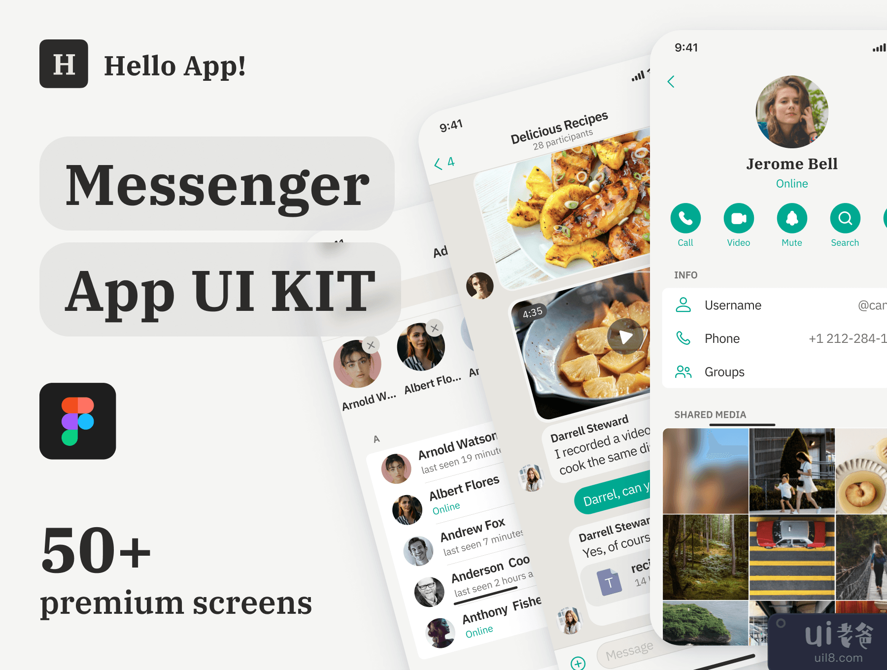 Hello App!信使的用户界面套件 (Hello App! Messenger UI Kit)插图