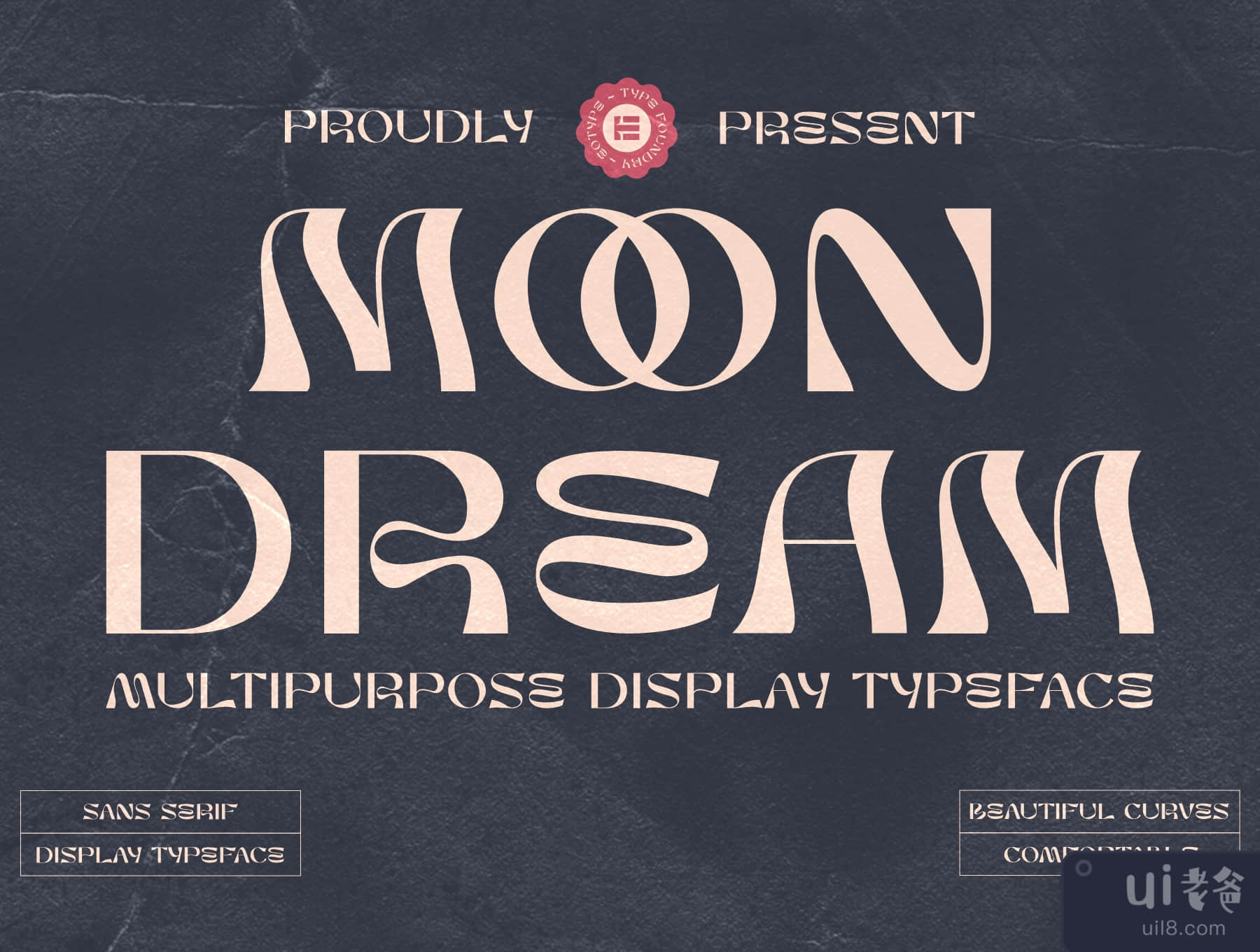 月亮梦显示字体 (Moon Dream Display Typeface)插图