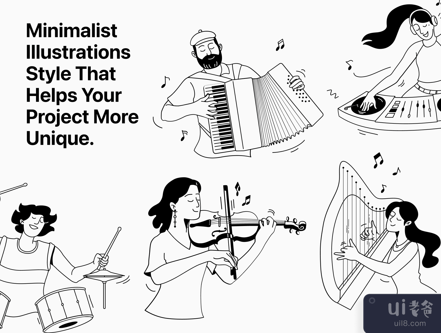 Musicy - 艺术家 - 音乐家插图 (Musicy - Artist - Musician Illustrations)插图1