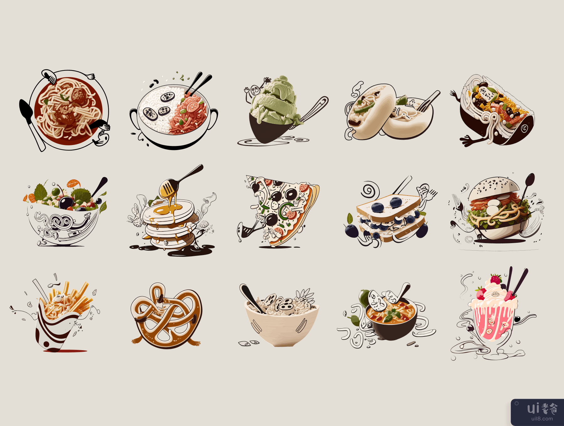 Foodle 插画 (Foodle Illustrations)插图2