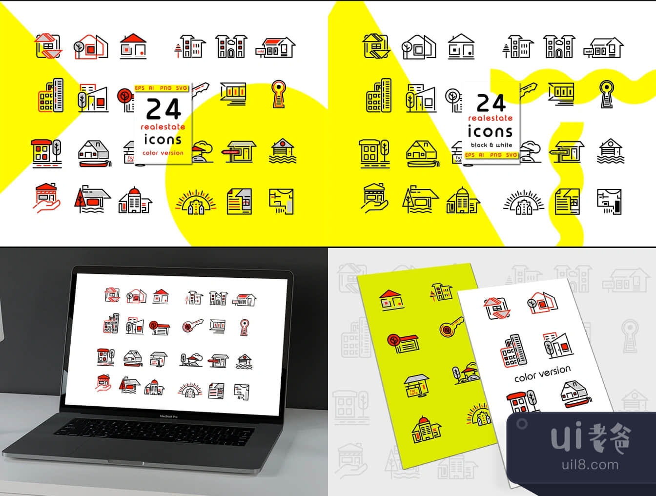 24个房地产图标 (24 Real Estate Icons)插图1