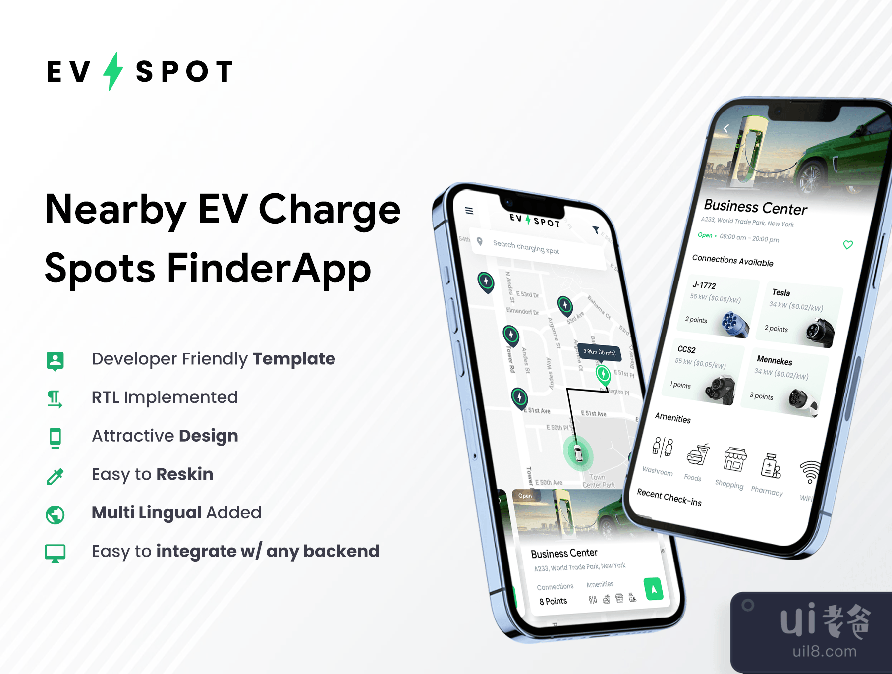 电动汽车充电站查找应用程序 - EV Spot (EV Charging Station Finder App - EV Spot)插图7