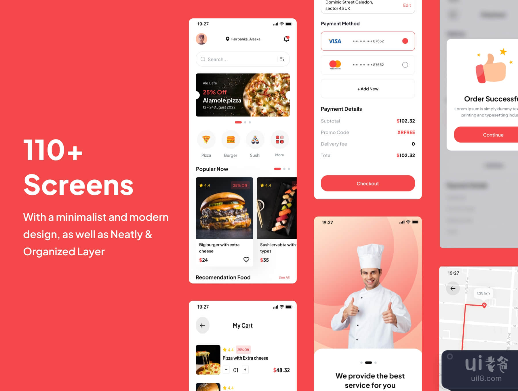 Resfood - 食品递送应用程序UI套件 (Resfood - Food Delivery App UI Kits)插图1