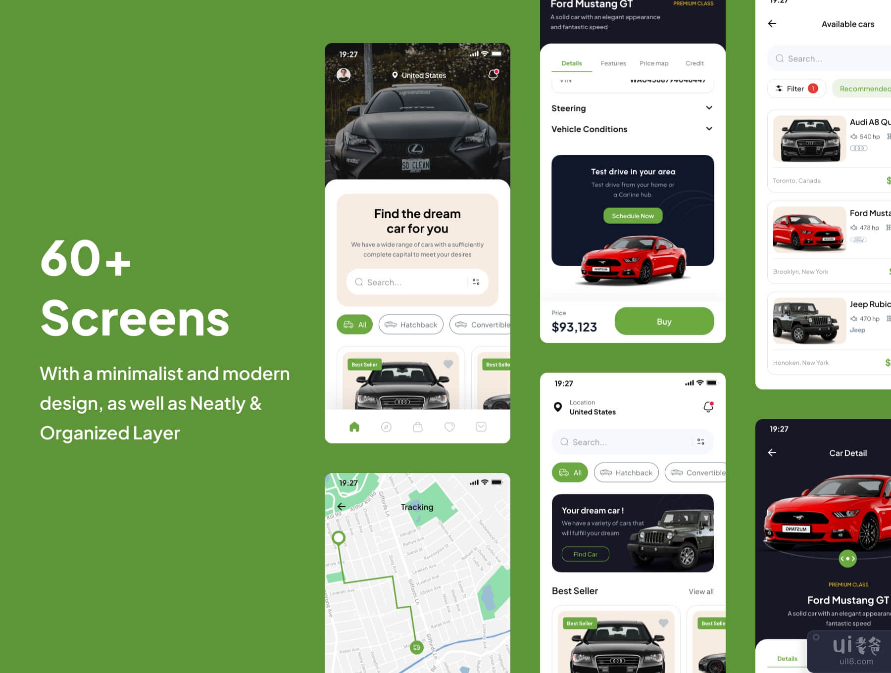Carsel - 汽车市场应用程序 UI 工具包 (Carsel - Car Marketplace App UI Kits)插图4
