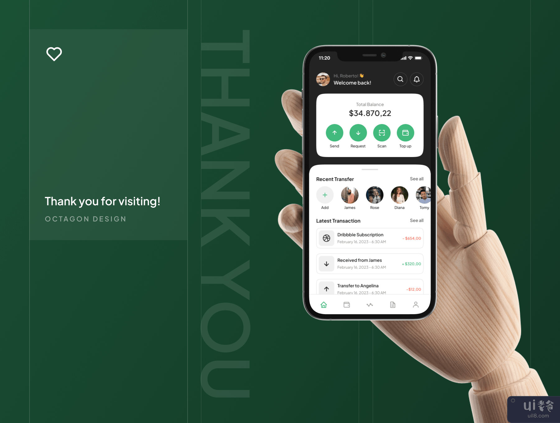 MONO - 转账移动应用程序 UI 工具包 (MONO - Money Transfer Mobile App UI Kit)插图
