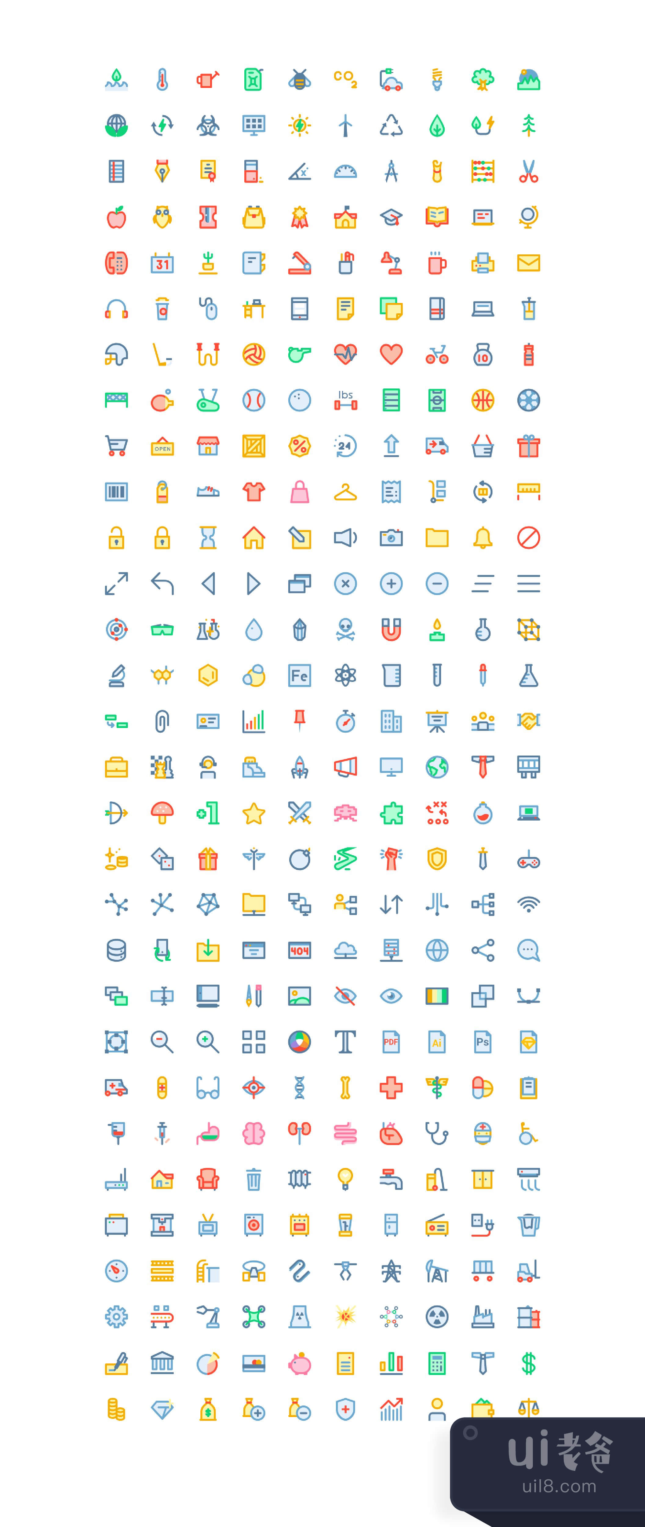 300个多彩的图标 (300 Colorful Icons)插图