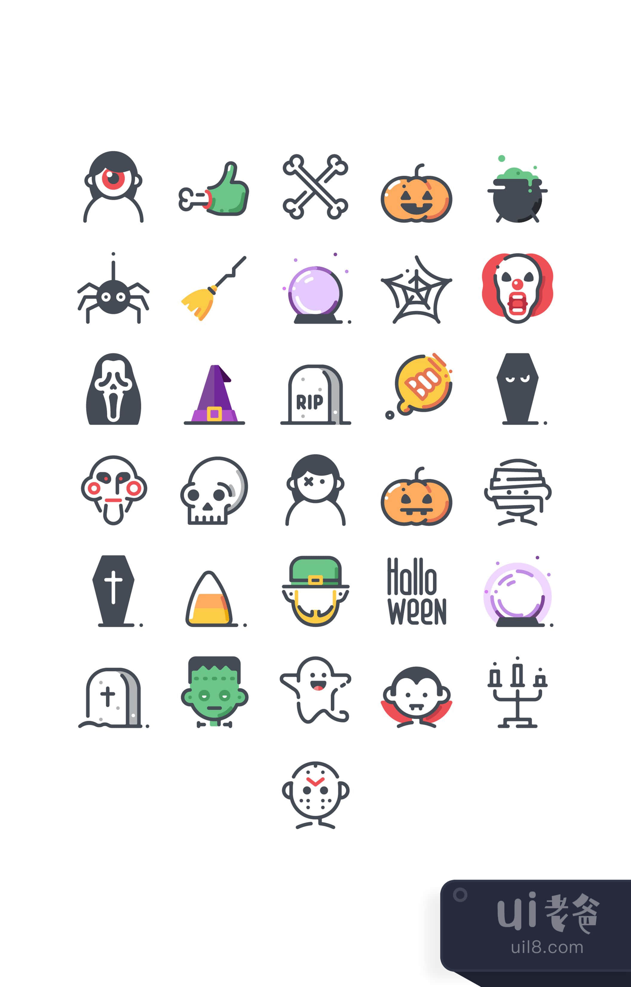 31个万圣节图标 (31 Halloween Icons)插图