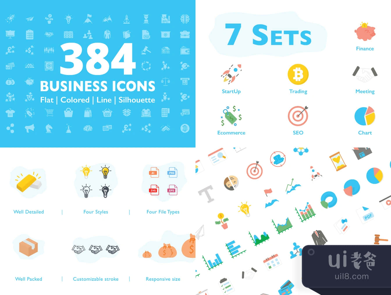 384个商业图标 (384 Business Icons)插图1